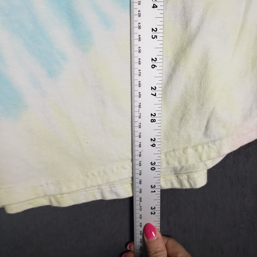 Spirit Jersey Top Womens XL Tie Dye Pink Yellow Blue‎ Cotton - Picture 5 of 9